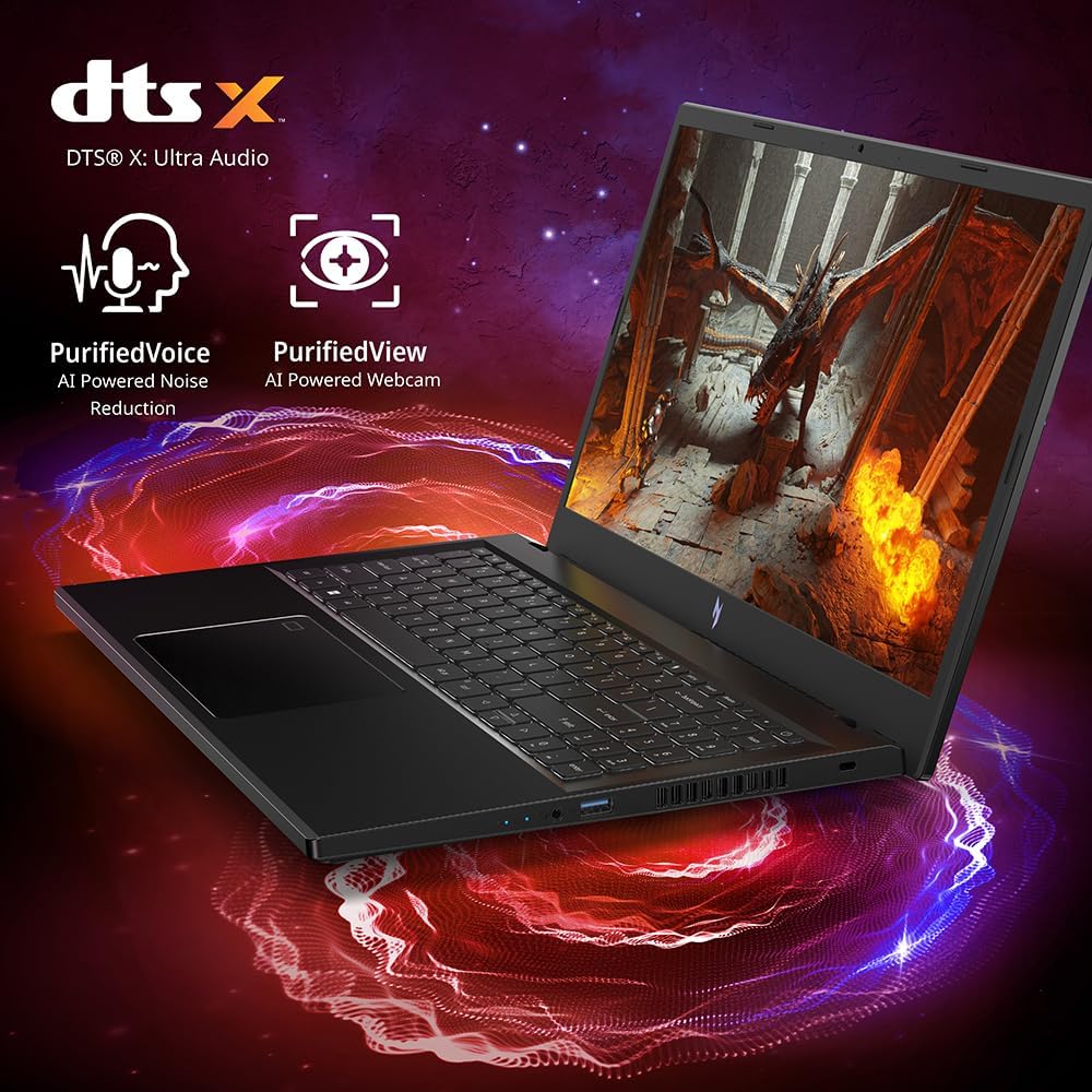 acer Nitro V Gaming Laptop | Intel Core i7-13620H Processor | NVIDIA GeForce RTX 4050 Laptop GPU | 15.6' FHD IPS 165Hz Display | 16GB DDR5 | 1TB Gen 4 SSD | Wi-Fi 6 | Backlit KB | ANV15-51-723D