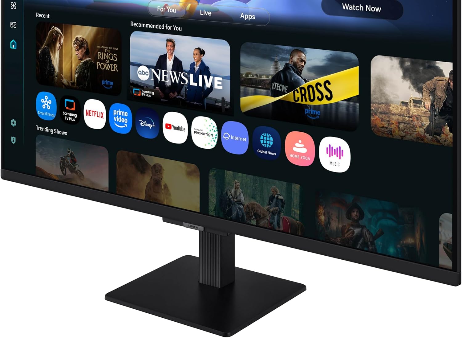 Samsung 32-Inch M5 (M50F) Series FHD Smart Monitor with Streaming TV, Speakers, HDR10, Gaming Hub, Multiple Ports, Workout Tracker, Vision Accessibility Tools, Black, LS32FM502ENXZA