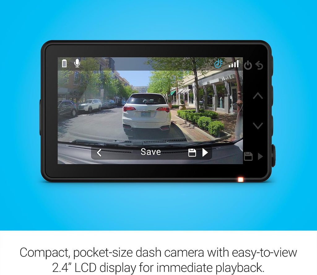 Garmin Dash Cam™ X110, Compact 1080p HD Dash Cam with a 140-degree Field of View, Built in Clarity™ Polarizer, Voice Controlled, GPS, 2.4' Display, Automatic Recording