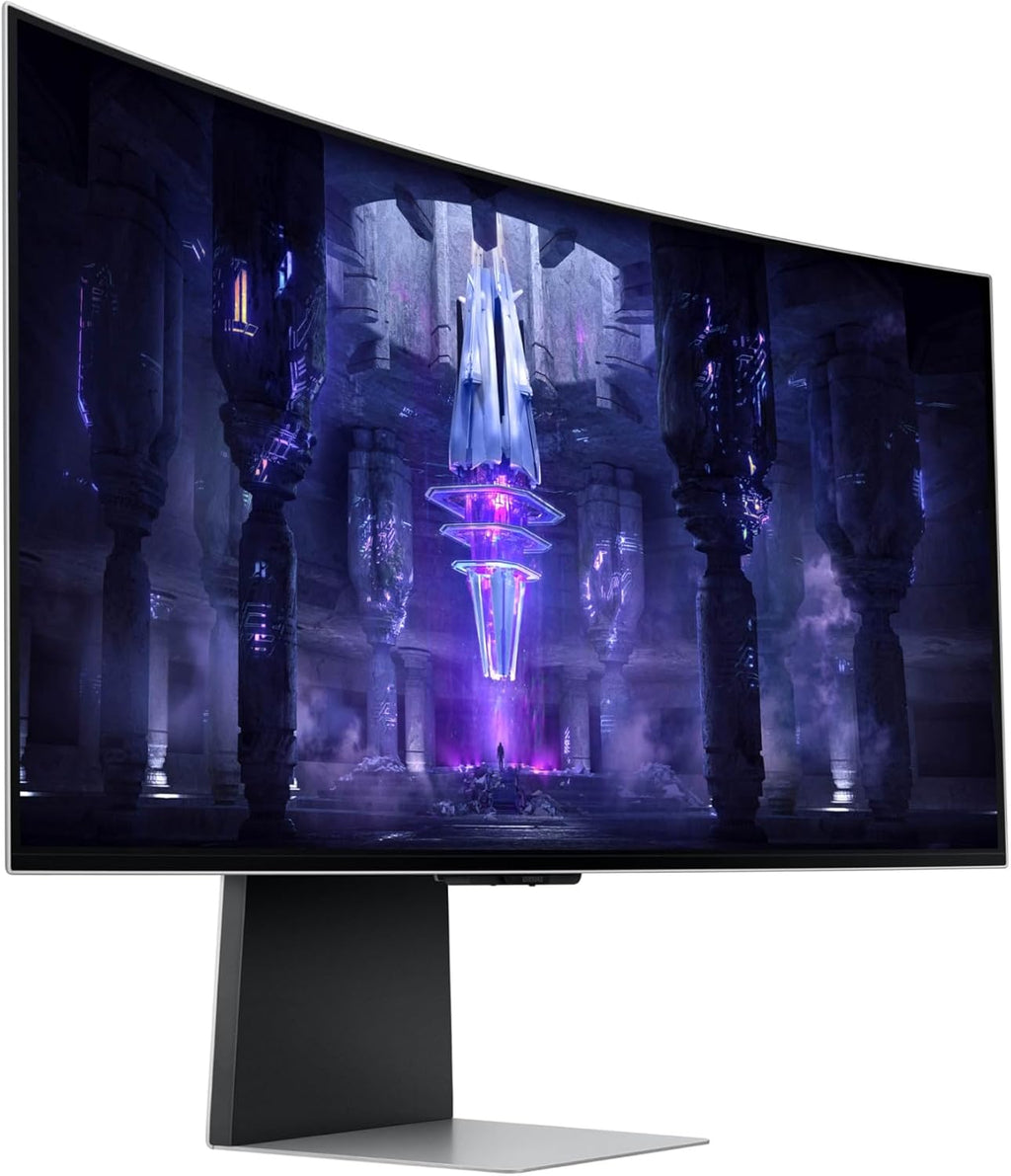 Samsung 34' Odyssey G85SB Series QD-OLED Ultra WQHD Curved Gaming Monitor, 175Hz, 0.03ms, DisplayHDR True Black 400, AMD FreeSync Premium Pro, Advanced Game Streaming, LS34BG850SNXZA
