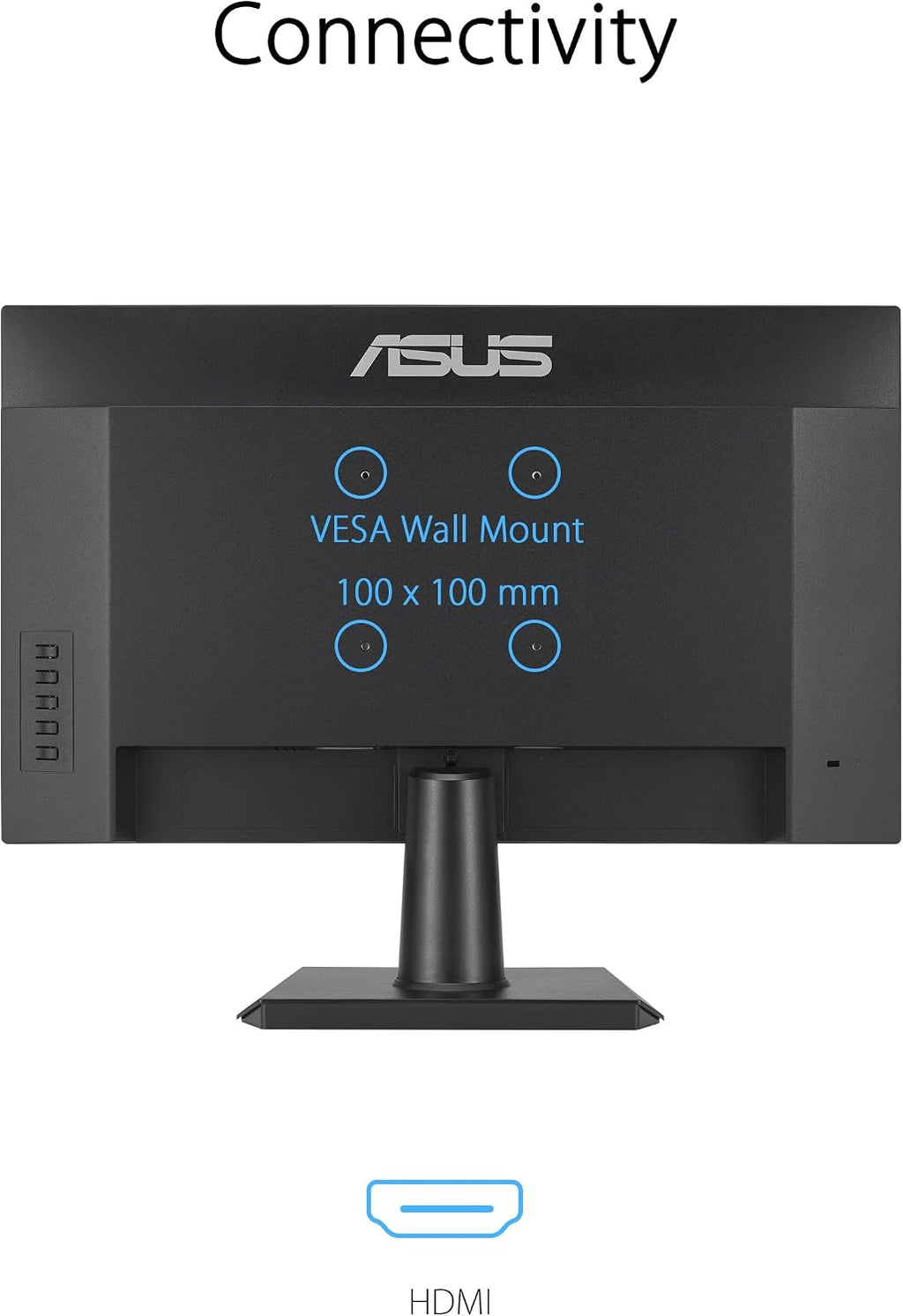 ASUS 27 Inch Monitor - 1080P, IPS, Full HD, Frameless, 100Hz, 1ms, Adaptive-Sync, for Working and Gaming, Low Blue Light, Flicker Free, HDMI, VESA Mountable, Tilt - VA27EHF