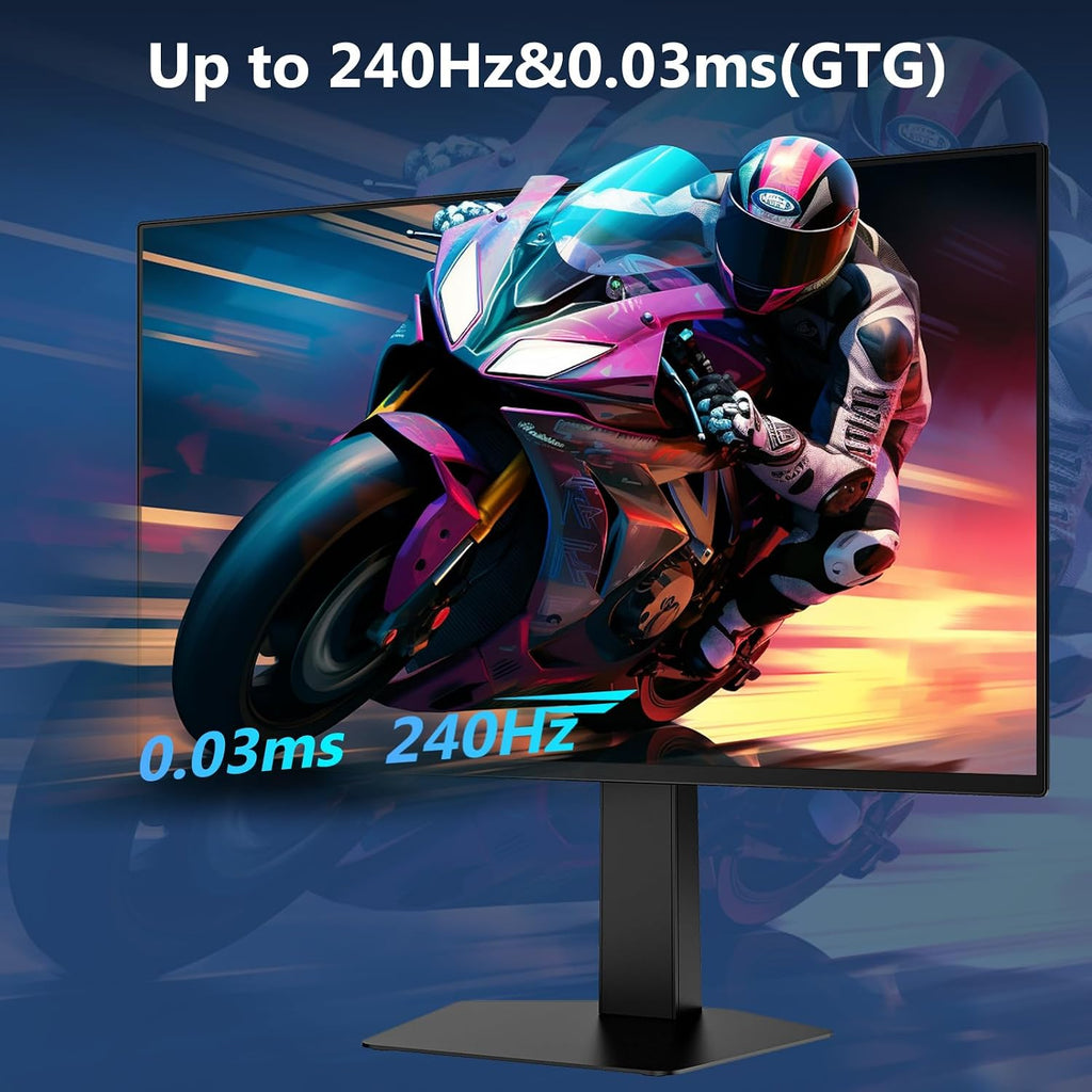 Z-Edge 27 inch OLED Gaming Monitor, 2K QHD 240Hz Monitor, 0.03ms GTG Computer Monitor, 1500000:1 Contrast Ratio, 120% sRGB, 1.07B Colors, X27 Frameless Bezel, Height Adjustable, DPx2, HDMI x2