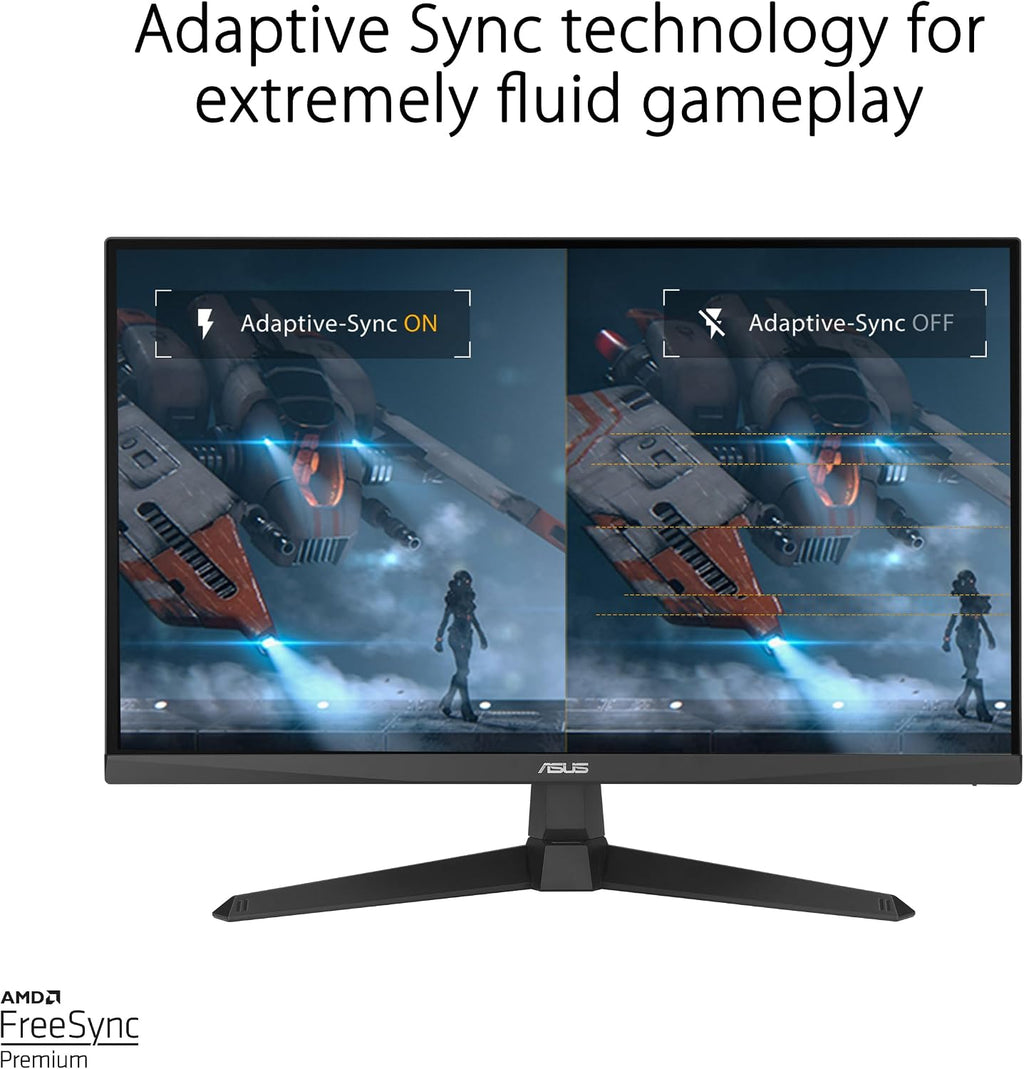 ASUS TUF Gaming 24' (23.8 inch viewable) 1080P Monitor (VG249Q3A) - Full HD, 180Hz, 1ms, Fast IPS, Extreme Low Motion Blur, FreeSync Premium, Speakers, DisplayPort, HDMI, Variable Overdrive, 99% sRGB