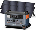 OSCAL PowerMax 6000 Solar Generator with 2x200W Solar Panel, 120V/240V 3600Wh Power Station 6000W AC Outlets (9000W Peak), 2200W AC Charging/2400W Solar Charging, Emergency for Home, Battery Backup
