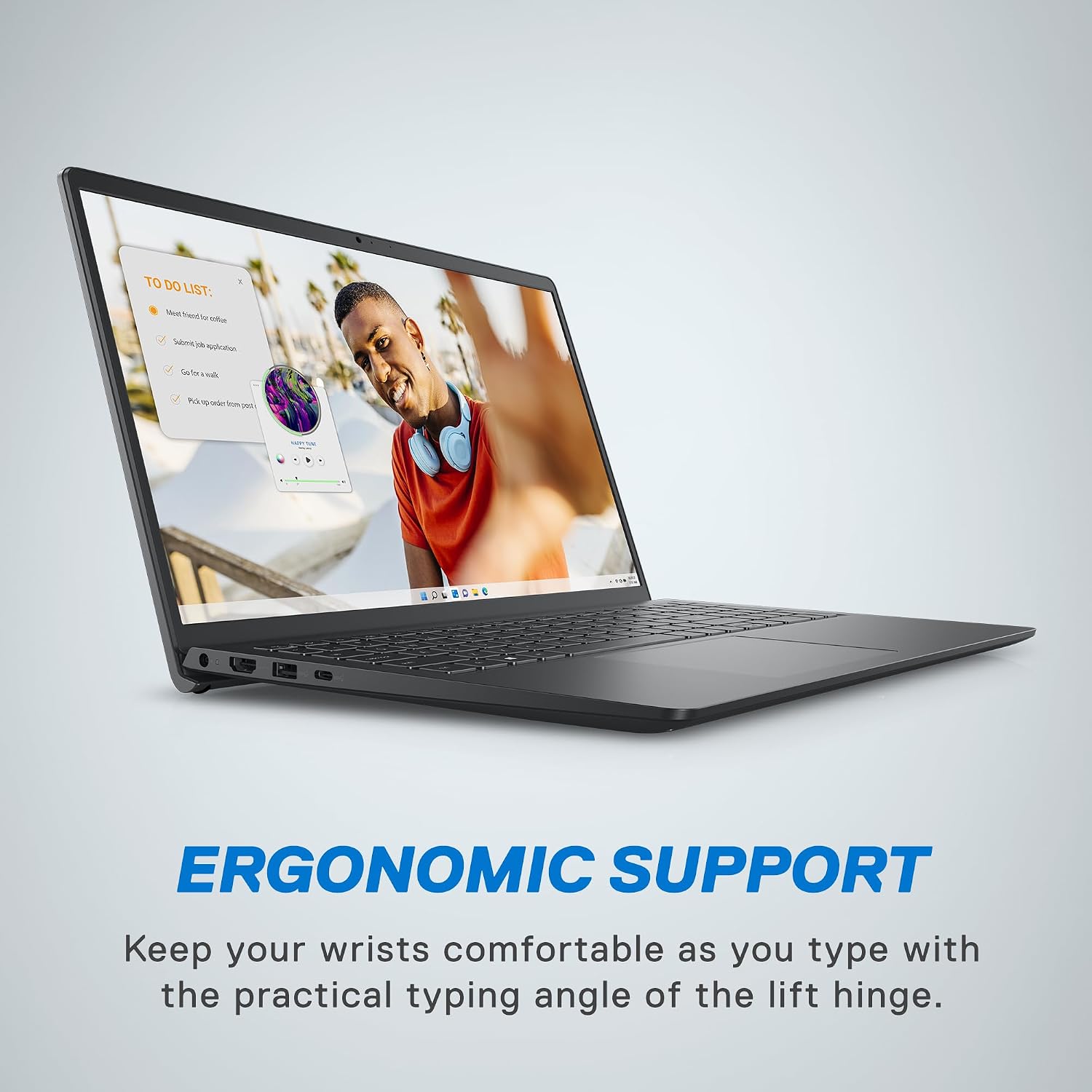 Dell Inspiron 15 3535 Laptop - 15.6-inch FHD (1920 x 1080) Display, AMD Ryzen 5 7520U Processor, 8GB DDR4 RAM, 512GB SSD, AMD Radeon Graphics, Windows 11 Home, 6-Months Migrate - Carbon Black
