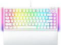 Razer BlackWidow V4 75% Mechanical Gaming Keyboard: Hot Swappable Design - Compact & Durable - Orange Tactile Switches - Chroma RGB - Roller & Media Keys - Wrist Rest - Snap Tap - White