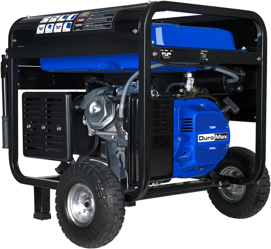 DuroMax XP10000E 10,000-Watt Gas Powered Portable Generator - Electric Start, Whole Home Backup Power, Transfer Switch Ready, RV & Emergency Ready