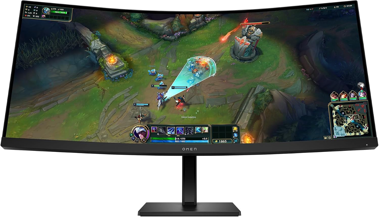 HP OMEN 34 inch WQHD 180Hz Curved Gaming Monitor, Wide QHD Display (3440 x 1440), VA Panel, VESA DisplayHDR 400, 1ms MPRT (with Overdrive), AMD FreeSync Premium Technology, Black, OMEN 34c G2 (2025)