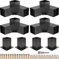 Pergola Kit, Pergola Brackets 3-Way Right Angle Corner Bracket Woodworks DIY Post Base Kit, Wooden Beams for Gazebos Patio Pergolas Log Cabin