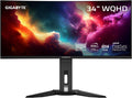 GIGABYTE MO34WQC - 34' QD-OLED Curved Gaming Monitor - WQHD 3440x1440 - Curved - 175Hz - 0.03ms GTG - AMD FreeSync Premium Pro - Type C KVM - HDMI, DP, Type C - Height Adjustable - Black (MO34WQC SA)