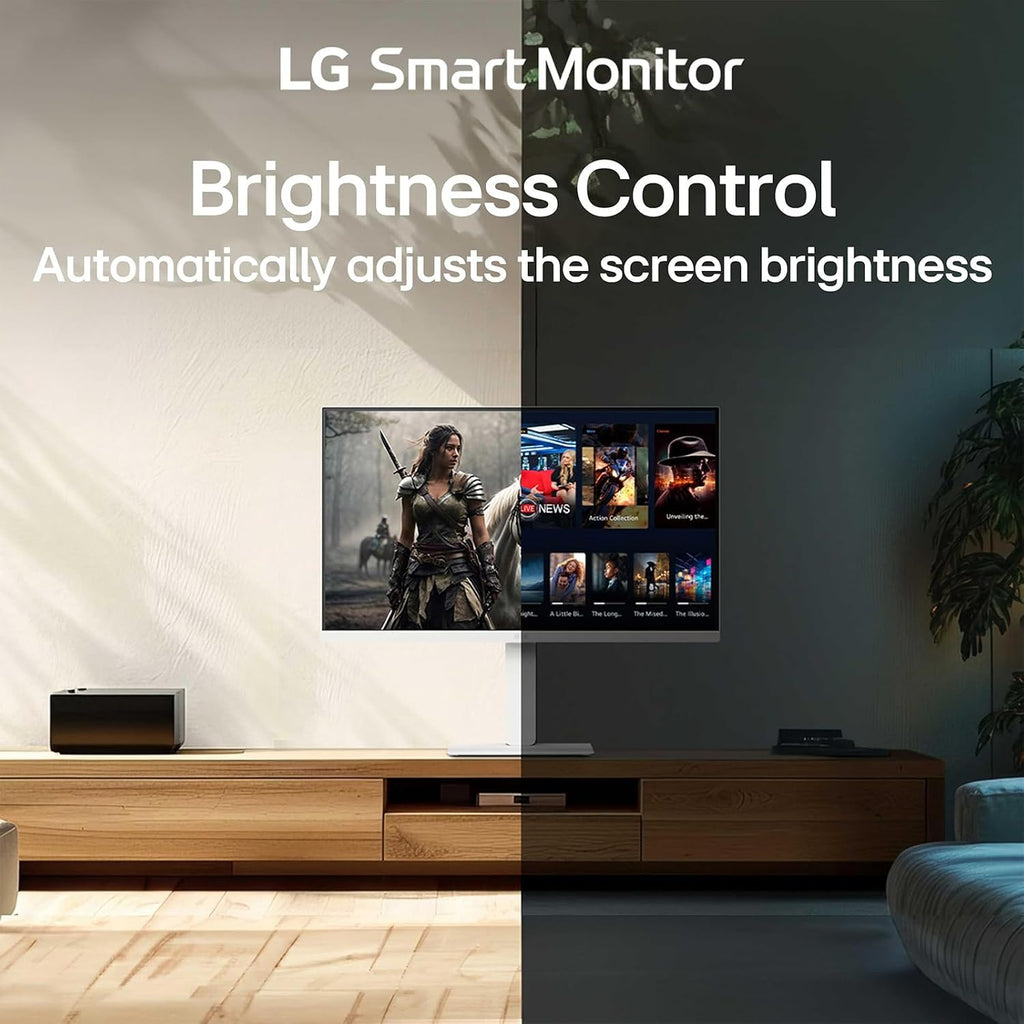 LG 27' UHD Smart Moniton, 4K (3840 x 2160) IPS Display, WebOS, HDR10, Built-in Speakers, Remote Control, Screen Share, Bluetooth, HDMI, USB Type-A|C, Height & Tilt Adjustable Stand