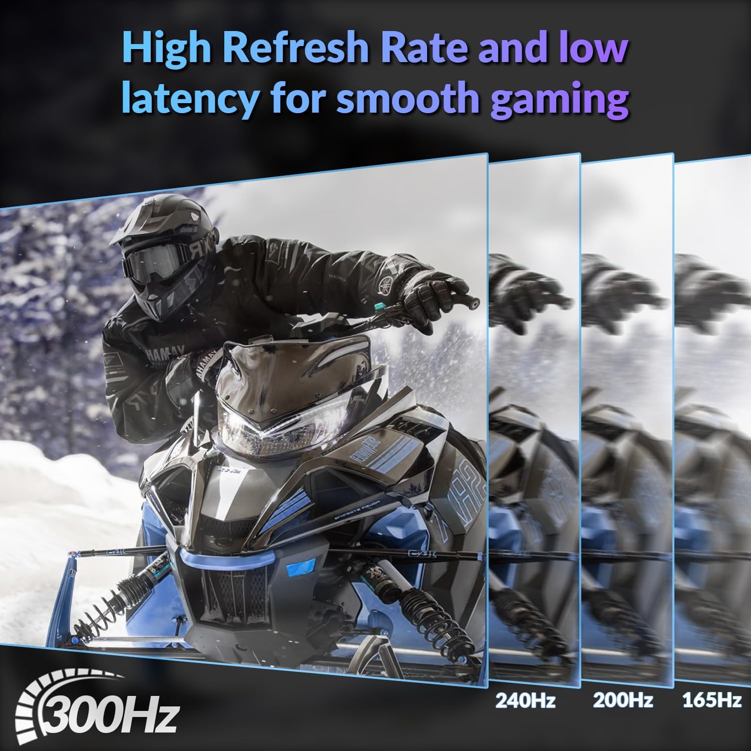 ZZA 27 inch White Gaming Monitor,240-300Hz Curved Monitor,Full HD 1080P Computer Monitor,Eye-Care Display with HDMI,DP,FreeSync,Wall Mountable for Office and Home