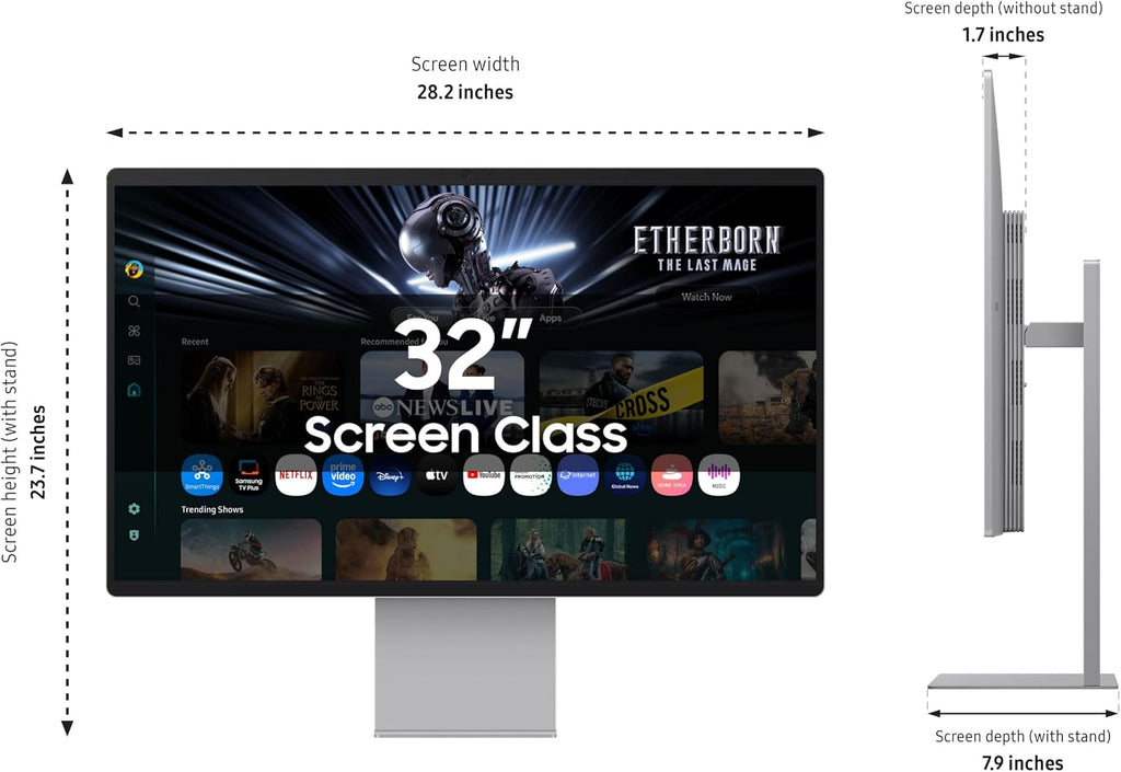 Samsung 32' OLED M9 (M90SF) Smart Monitor with 4K QD-OLED, 165Hz, 0.03ms, Gaming Hub, Samsung Vision AI, 3 Yr Warranty, LS32FM902SNXZA, 2025