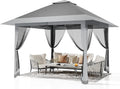 Pop Up Gazebo 13x13 Ft - Outdoor Gazebo with Mosquito Net Adjustable Outdoor Tent UV-Resistant Patio Canopy for Backyard Lawn