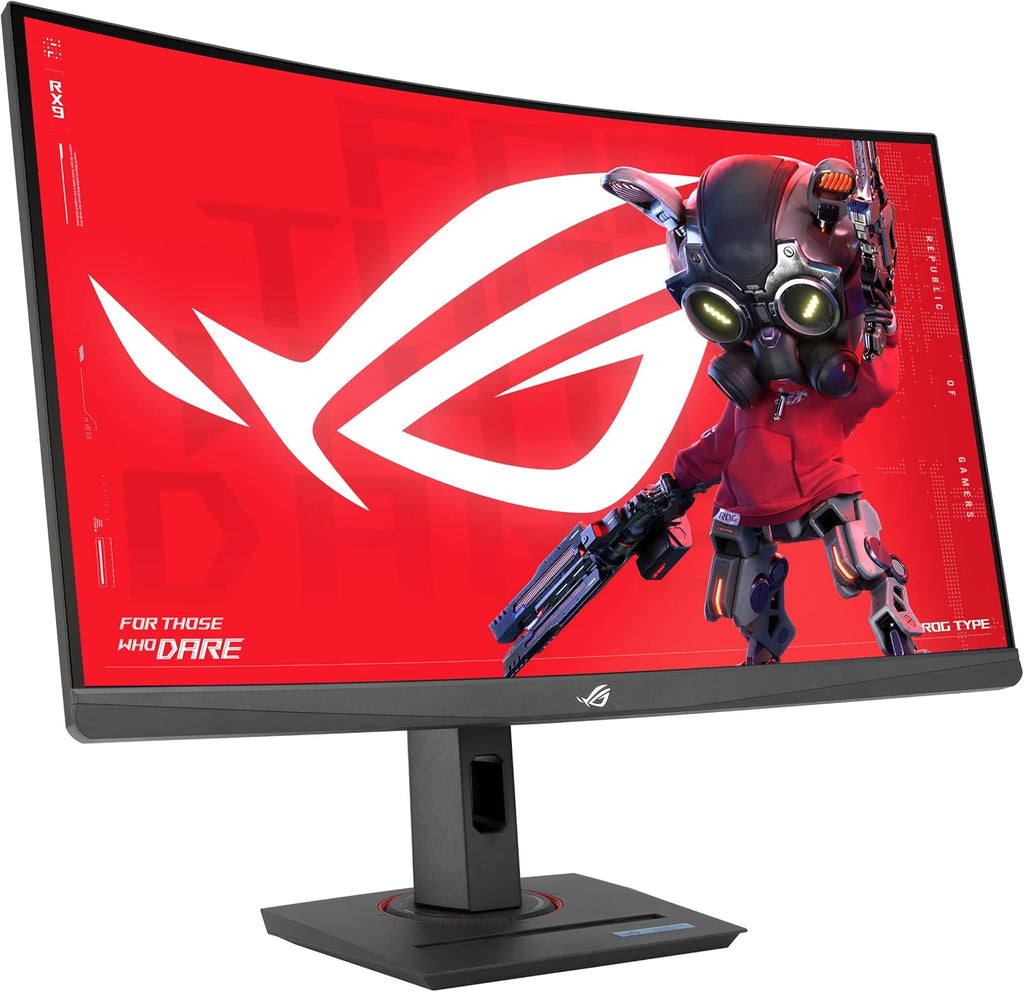 ASUS ROG Strix 27' 1440P HDR400 USB-C Curved Gaming Monitor (XG27WCS) - QHD (2560 x 1440), 180Hz, 1ms, Fast VA, 125% sRGB, DCI-P3 95%, ELMB Sync, FreeSync, DisplayWidget, Tripod Socket, 3yr Warranty