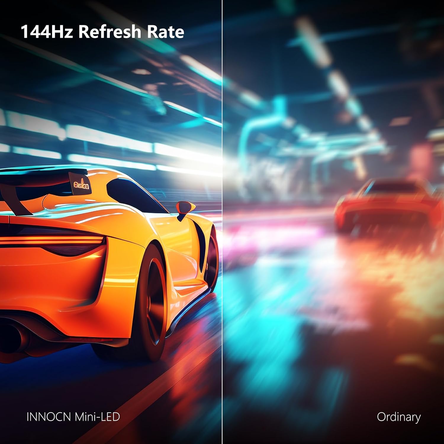 INNOCN 32' Mini LED 4K UHD 3840 x 2160 Computer Gaming Monitor 144Hz 1ms IPS HDR1000 HDMI 2.1 Monitor, 99% DCI-P3, USB Type-C Connectivity, Pivot/Height Adjustable Stand - 32M2V
