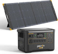 PECRON F3000LFP Solar Generator with 300W Solar Panel, 3072Wh Portable Power Station, 3600W LiFePO4 Battery Home Backup, Fast Charging Lithium Battery with 100W USB-C for Home, Camping, RV, Emergency