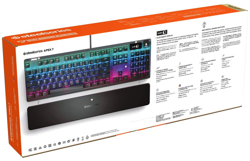 SteelSeries Apex 7 TKL Mechanic Keyboards, Mechanical Gaming Keyboard