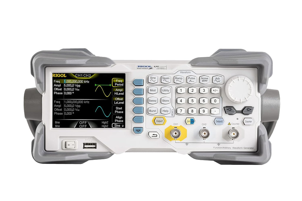 Rigol DG1022Z Function/Arbitrary Waveform Generator 25MHz,2 Channels,14 bit Vertical Resolution,2Mpts Arbitrary Wave Length