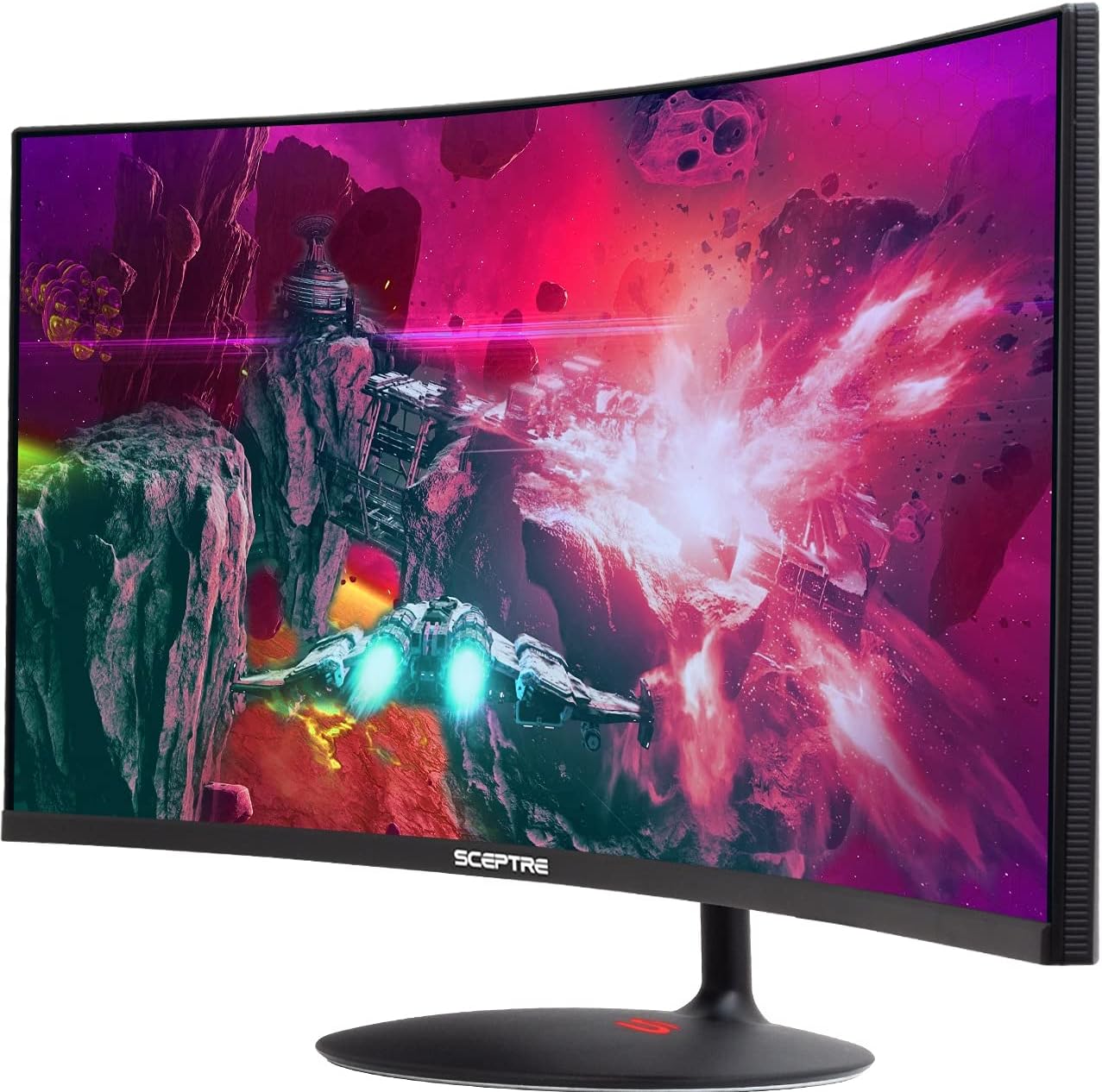 Sceptre 34-inch Curved UltraWide 21: 9 Creative LED Monitor 2560x1080 Frameless HDMI DisplayPort Up to 100Hz, Machine Black 2020 (C345W-2560UN)