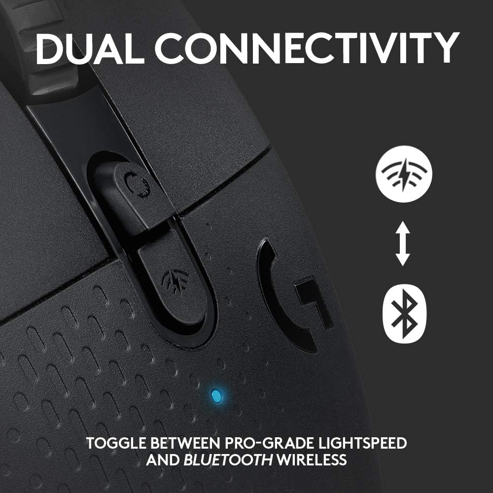Logitech G604 Lightspeed Wireless Gaming Mouse with 15 programmable Controls, up to 240 Hour Battery Life, Dual Wireless connectivity Modes, Hyper-Fast Scroll Wheel - Black