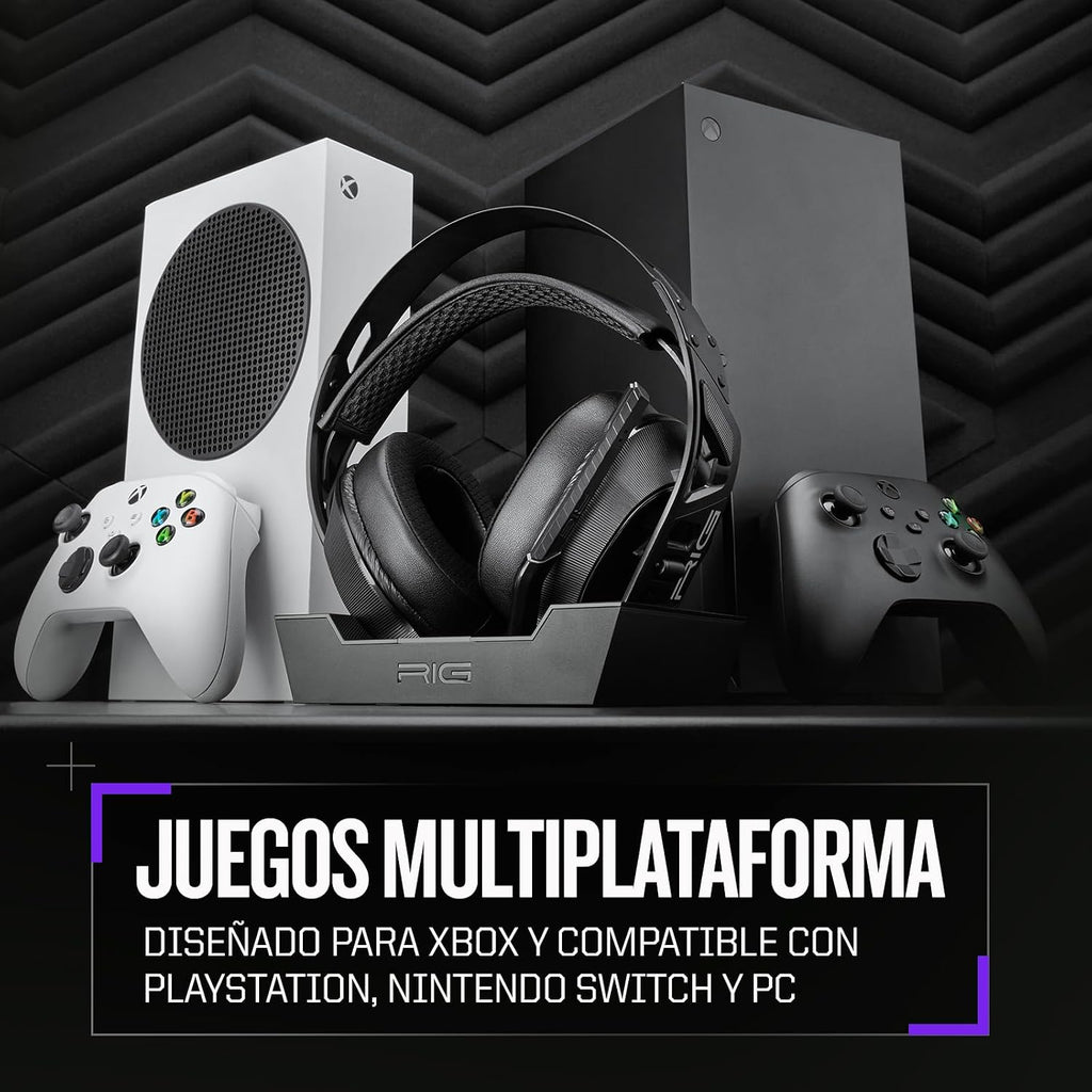 RIG 900 MAX Dual Wireless Gaming Headset with Bluetooth for Xbox, PlayStation, and PC - Multi-Function Charging Base - Up to 60 Hours Battery - Dolby Atmos 3D Audio (Renewed)