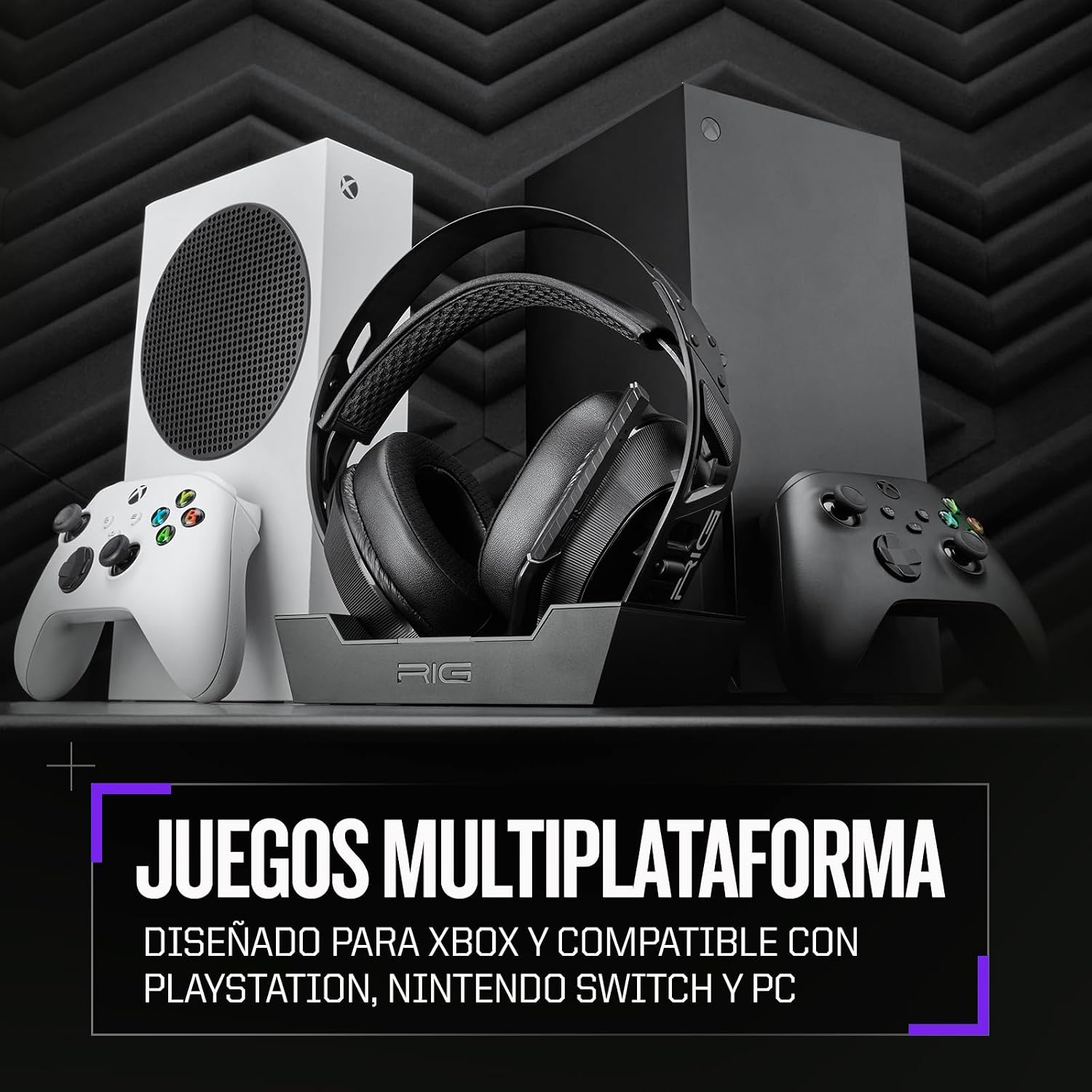 RIG 900 MAX Dual Wireless Gaming Headset with Bluetooth for Xbox, PlayStation, and PC - Multi-Function Charging Base - Up to 60 Hours Battery - Dolby Atmos 3D Audio (Renewed)