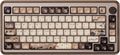 Akko MU02 Mechanical Keyboard with Walnut Wooden Case 75% RGB 2.4G Wireless/Bluetooth/Wired Hot-Swappable Gaming Keyboard with PBT Dye-Sub Keycaps for Mac & Win (Mountain Seclusion, Rosewood Switch)