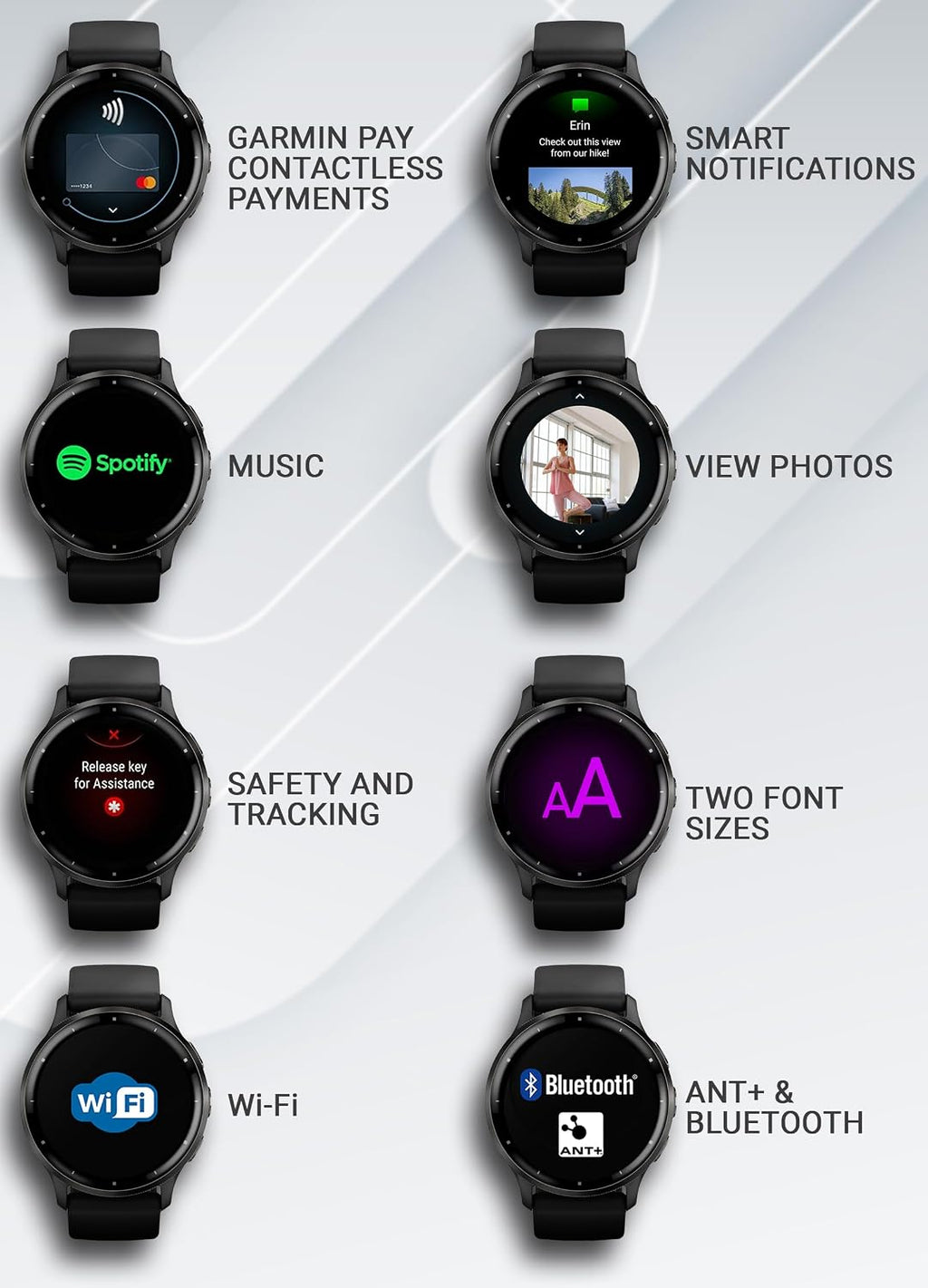 Garmin Venu 3: Slate Stainless Steel 45 mm Smartwatch|AMOLED 1.4' Display Up to 14 Days Battery Life | Multisport Men Watch | Advanced Health & Fitness Features Gift Bundle