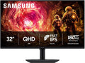 Samsung 32' Odyssey G5 G50F QHD Resolution Gaming Monitor, 180Hz Refresh Rate, Fast IPS Panel, HDR10, NVIDIA G-Sync Compatible, 1ms Response Time (GtG), AMD FreeSync™, Adjustable Stand, LS32FG502ENXZA