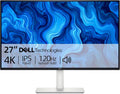 Dell S27 Series 27' 4K Monitor (3840 x 2160) 120Hz, 1500:1 Contrast Ratio, AMD FreeSync Premium, sRGB 99%, Integrated 2x5W Speaker, Height/Tilt/Swivel/Pivot DisplayPort/HDMI - Ash White