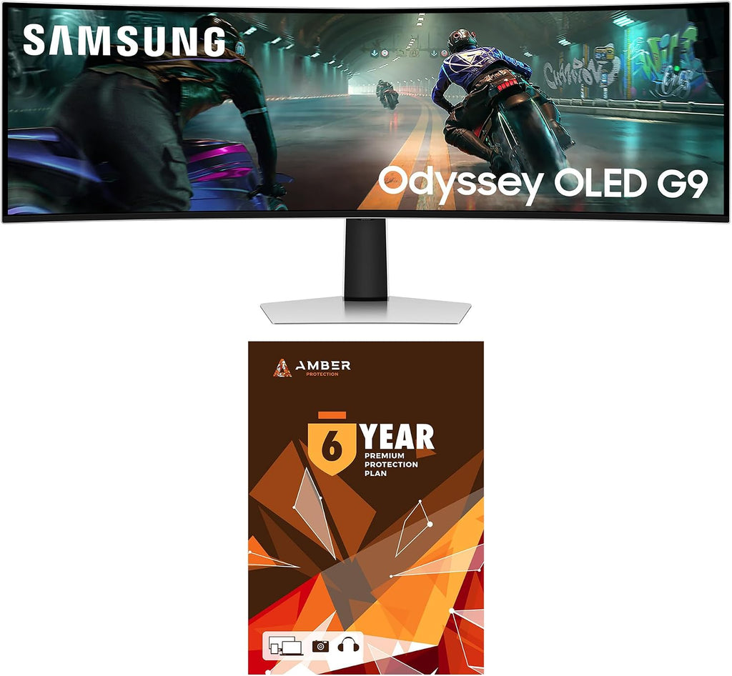 Samsung LS49DG910SNXZA 49 Inch Odyssey Dual QHD 144Hz Curved Gaming Monitor with 6 Year Amber Protection Plan (2024)