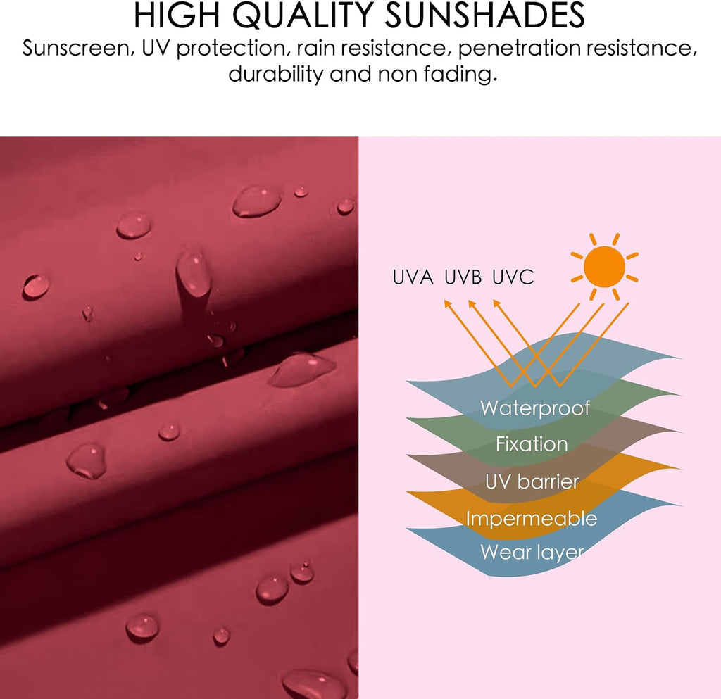 Kozyard Morgan Outdoor Retractable Pergola with Sun Shade Canopy Patio Aluminum Pergola Shelter for Backyard Deck Garden Modern Metal Grill Gazebo (10' x 10', Burgundy)