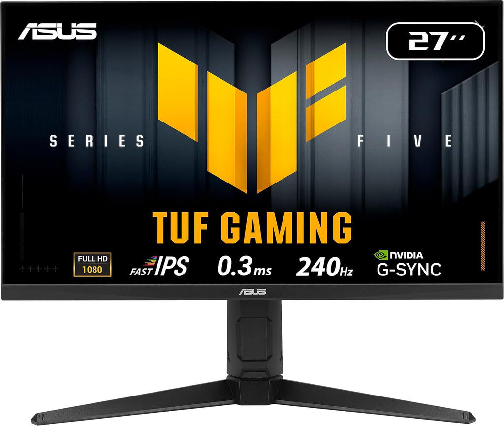 ASUS TUF Gaming Series 5 27' 1080P Monitor (VG279QML5A) - Fast-IPS, 240Hz, 0.3ms, G-SYNC Compatible, FreeSync Premium, 99% sRGB, Height Adjustable, DisplayWidget, Gaming AI, 3 yr Warranty