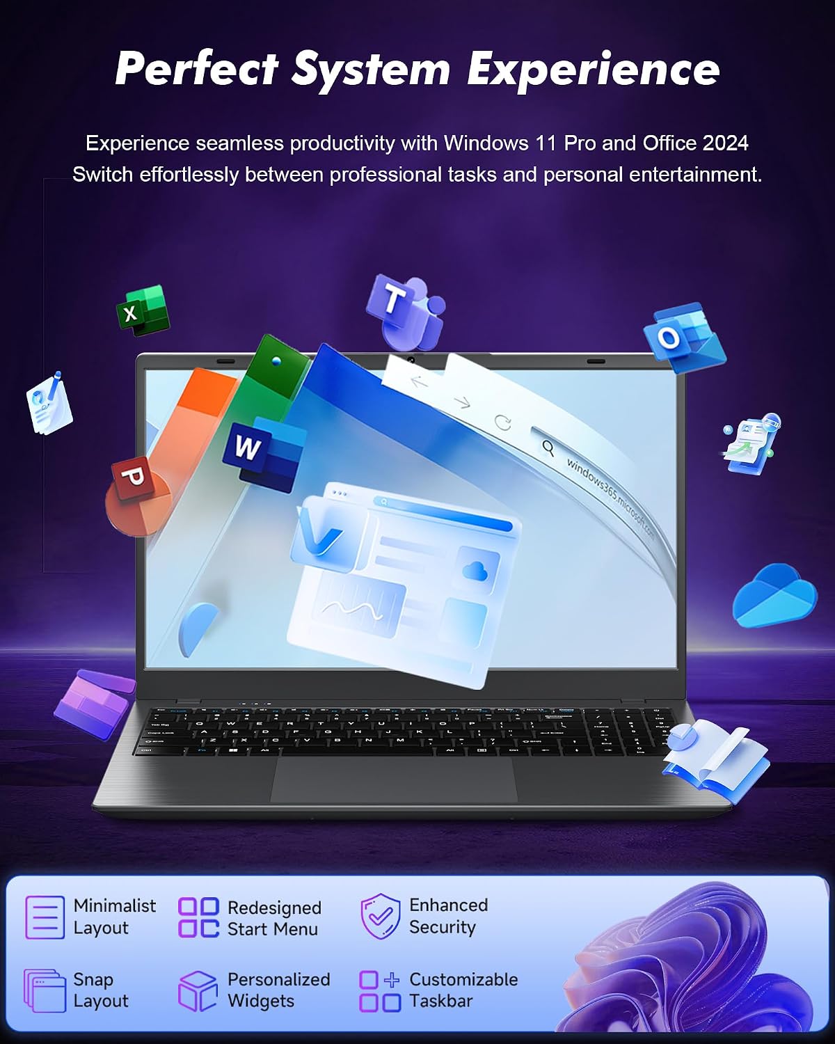 BLUEING Laptop Computer with AMD 3020e (Up to 2.6GHz), Laptop 8GB DDR4 512GB SSD (Up to 32GB + 2TB), 15.6-Inch 1080P FHD IPS Display, Win11, HDMI, Type-C, 38WH Battery, Laptops