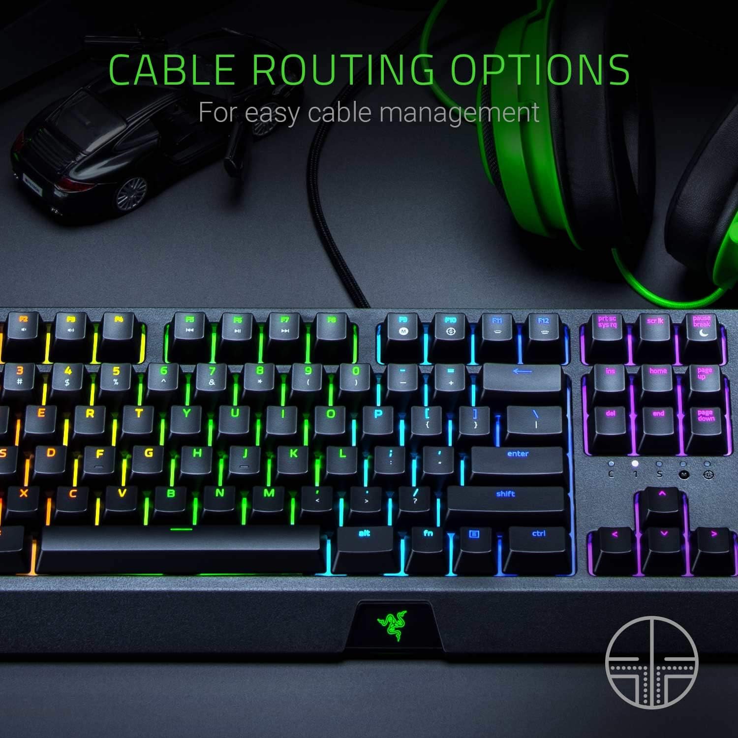 Razer BlackWidow Mechanical Gaming Keyboard: Green Mechanical Switches, Tactile & Clicky, Chroma RGB Lighting, Anti-Ghosting, Programmable Macro Functionality
