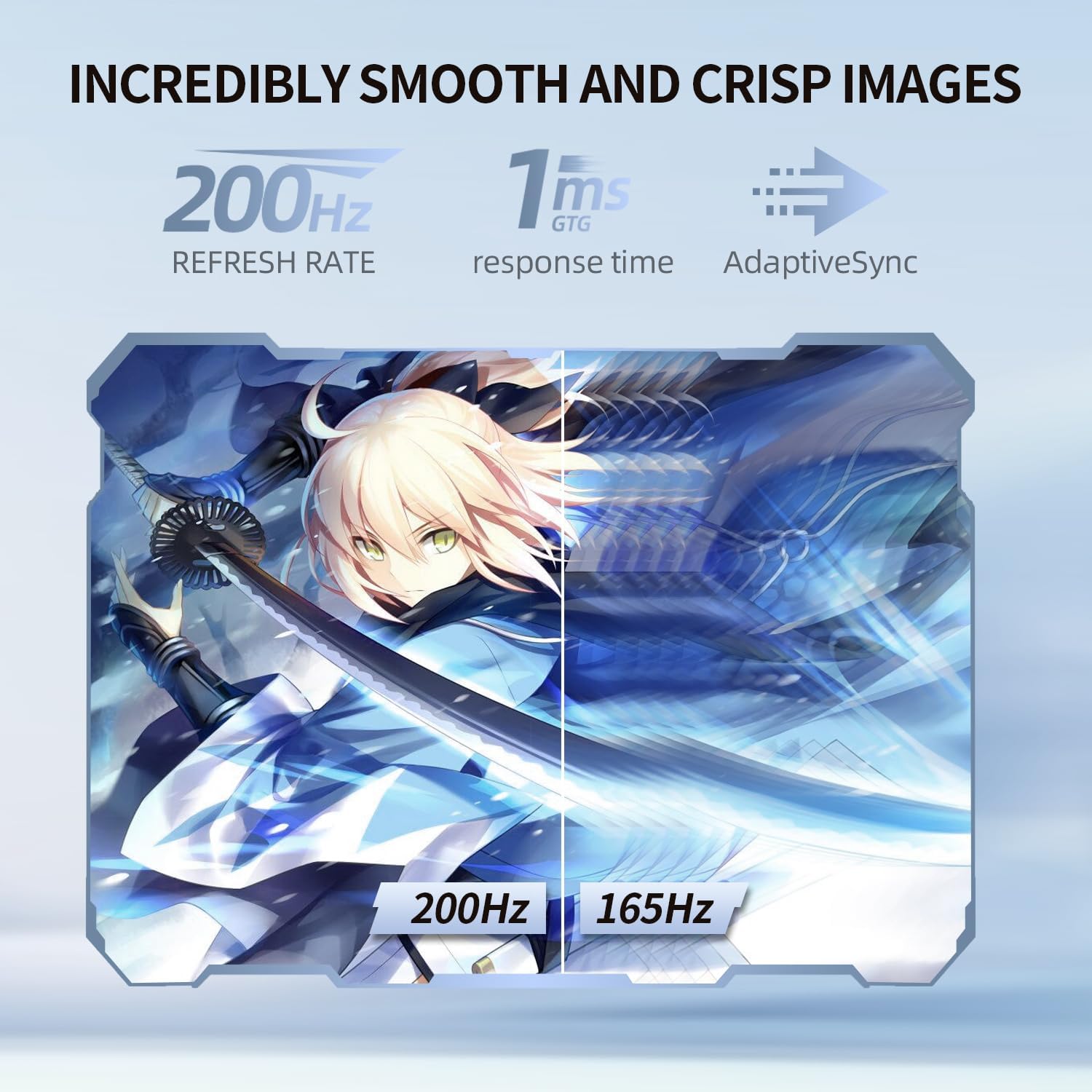 CUNPU 27 Inch White 180/200Hz Gaming Monitor, QHD 2560x1440 Fast IPS PC Monitor, Adaptive Sync, 100% sRGB, HDR10, Built-in Speaker, Height/Swivel/Tilt/Rotating Adjustable Stand, HDMI, Displayport