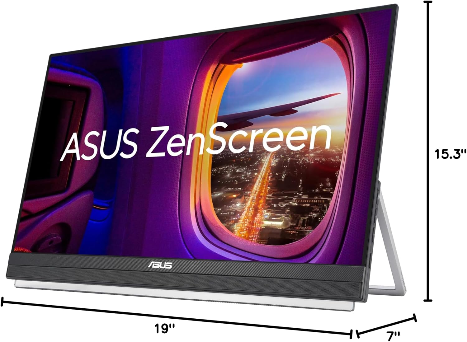 ASUS ZenScreen 22' (21.5 viewable) 1080P Portable Monitor (MB229CF) – Full HD, IPS, 100Hz, USB-C PD 60W, Speakers, Carrying Handle, Kickstand, C-clamp Arm, Partition Hook, Subwoofer, 3 yr Warranty