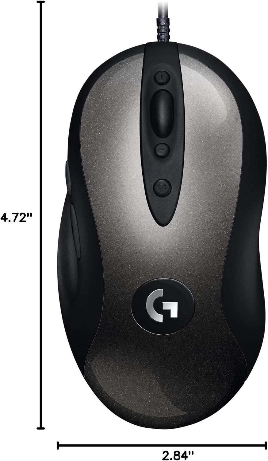 Logitech G MX518 Gaming Mouse Hero 25K Sensor, 25,600 DPI, ARM-Processor, 8 Programmable Buttons - Black/Grey