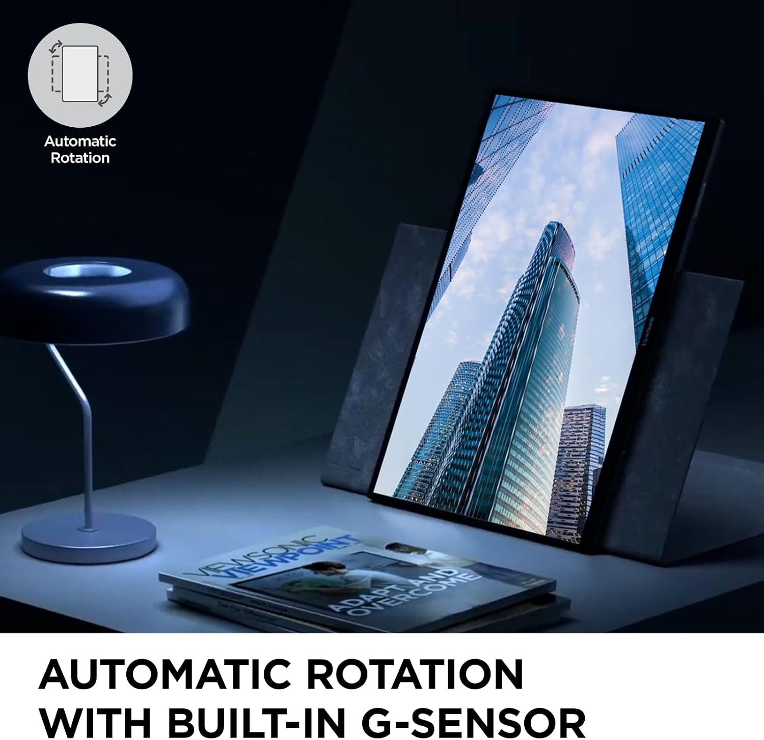 ViewSonic TD1656-2K 16 Inch 1600p Touchscreen Portable Monitor, WQXGA IPS Display for Interactive Workflows and Second Screen Productivity, Built-in Stand, 65W USB-C, mini HDMI, and Smart Cover