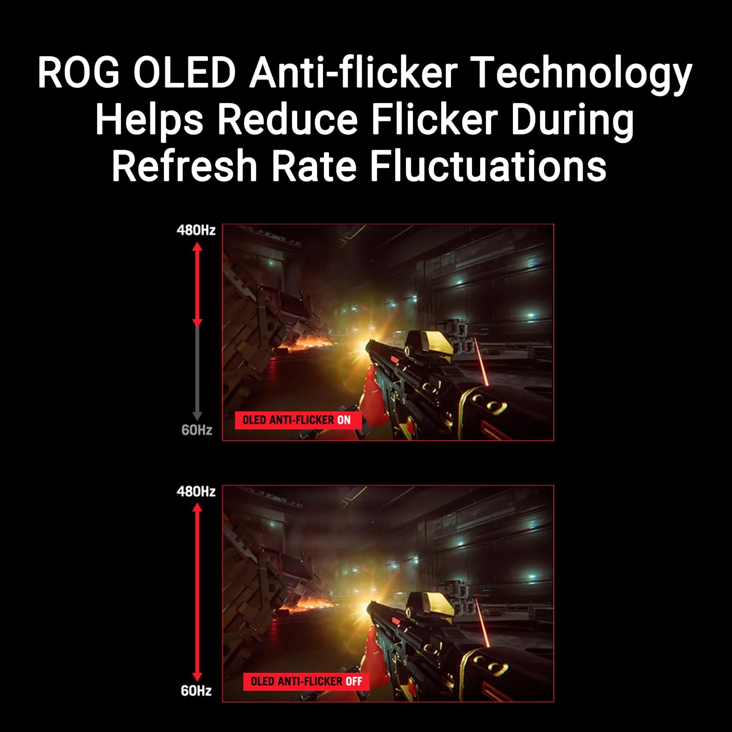 ASUS ROG Swift OLED 27' 1440P Gaming Monitor (PG27AQDP) - WOLED, QHD, 480Hz, 0.03ms, G-SYNC Compatible, Custom Heatsink, AI Assistant, DisplayHDR400 True Black, 99% DCI-P3, True 10-bit, DisplayWidget