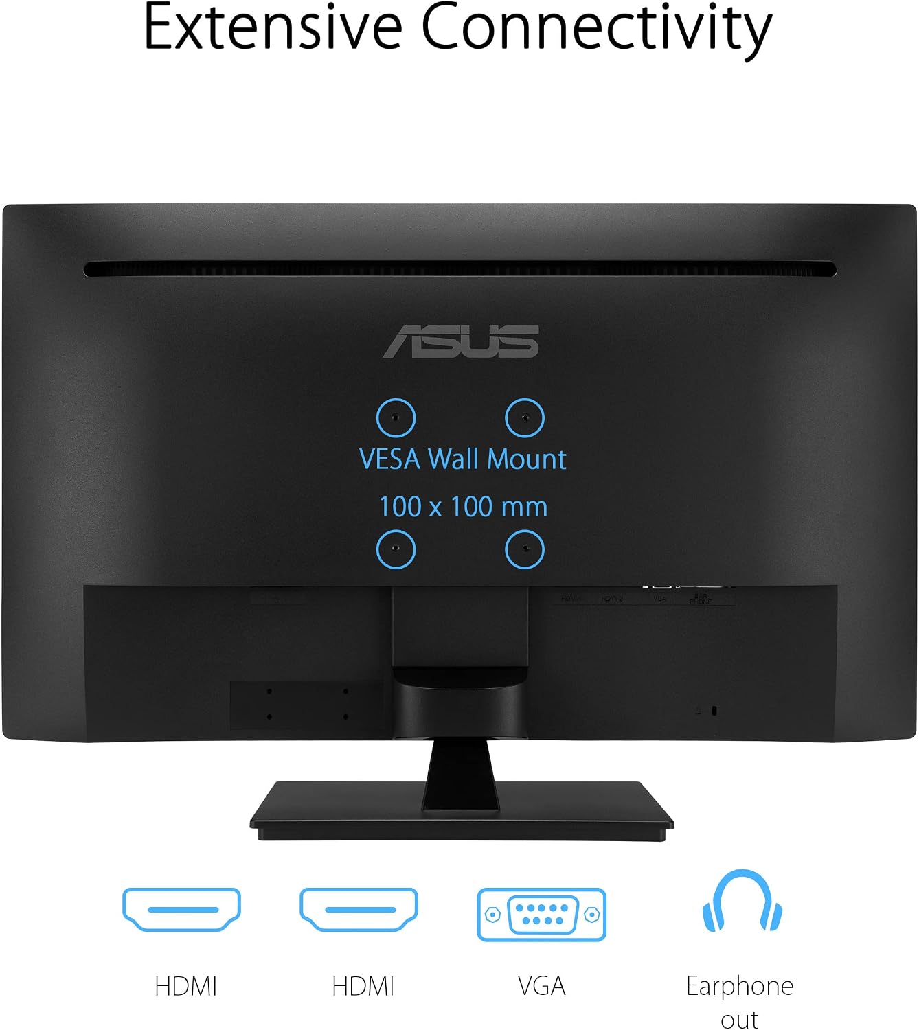 ASUS 32 Inch 1080P Monitor (VA329HE) - Full HD, IPS, 75Hz, Adaptive-Sync, Eye Care, Low Blue Light, Flicker Free, HDMI, VGA, Wall Mountable, Tilt Adjustable, Black