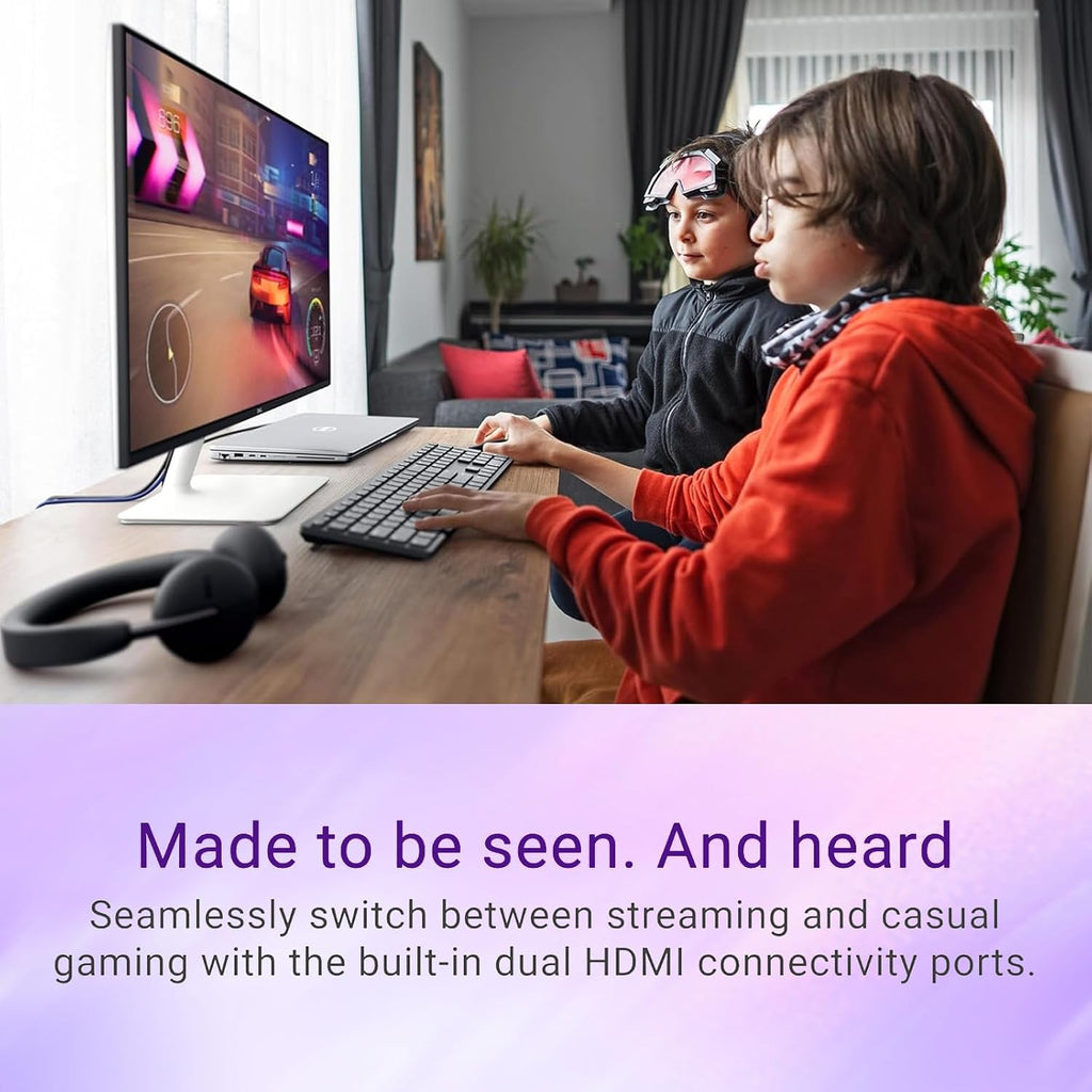 Dell S24 inch Monitor, LED FHD - 100Hz Refresh Rate 15001 Contrast Ratio, AMD FreeSync - VESA, 3H Hardness, Anti-Glare, 2 x HDMI, Ash White