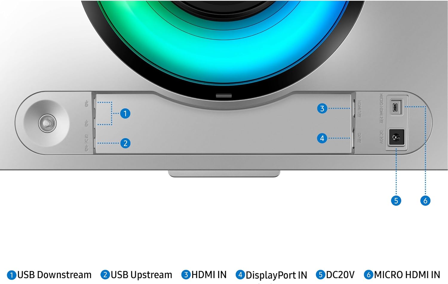 Samsung 49' Odyssey OLED G9 (G95SC) Curved Smart Gaming Monitor, QD-OLED, 240Hz, 0.03ms, FreeSync Premium Pro, G-Sync Compatible, Dual QHD, Neo Quantum Processor, LS49CG954SNXZA