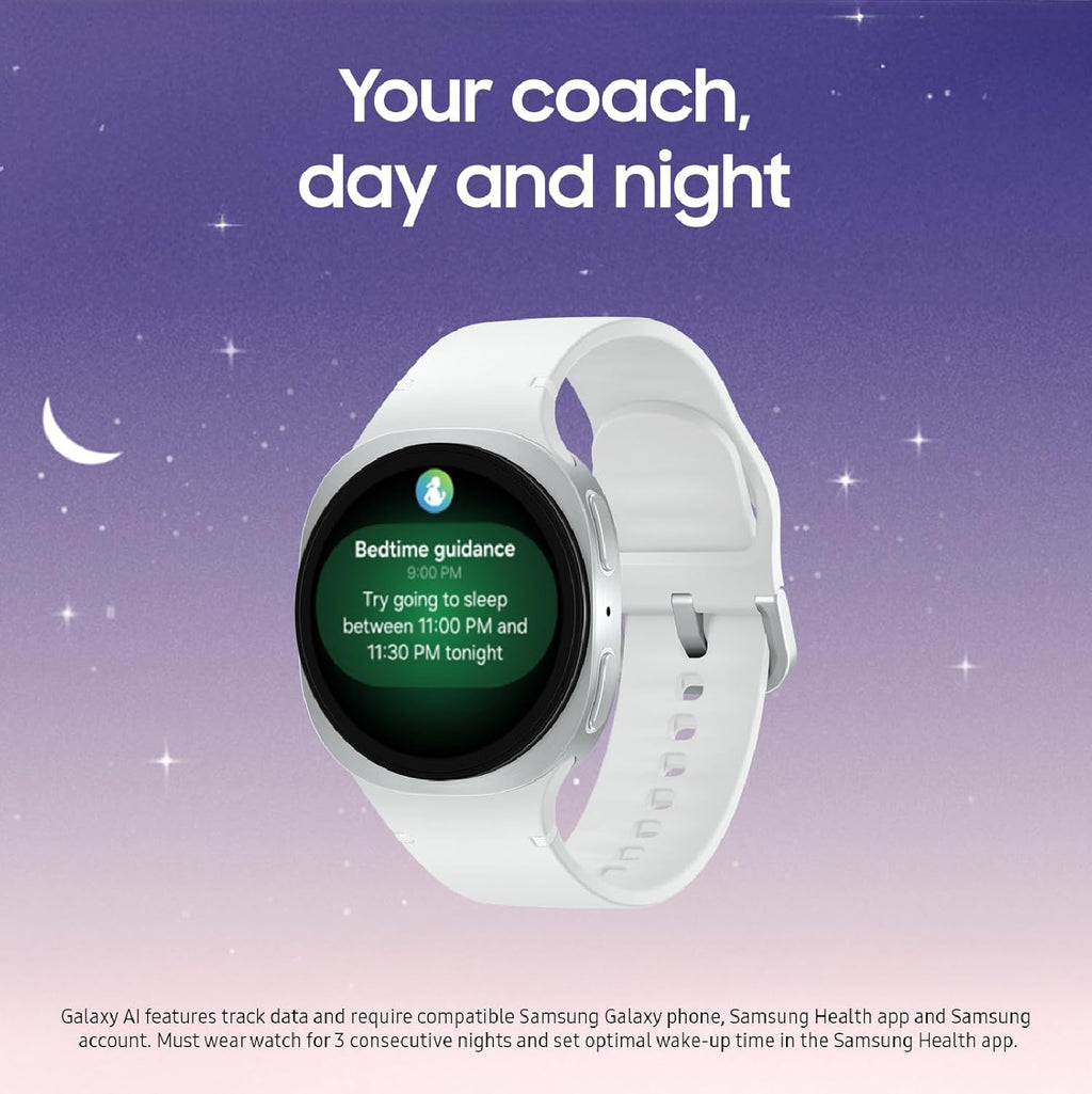 Samsung Galaxy Watch 8 (2025) 40mm Bluetooth Smartwatch, Cushion Design, Fitness Tracker, Sleep Coaching, Running Coach, Energy Score, Heart Rate Tracking, Graphite [US Version, 2 Yr Warranty]