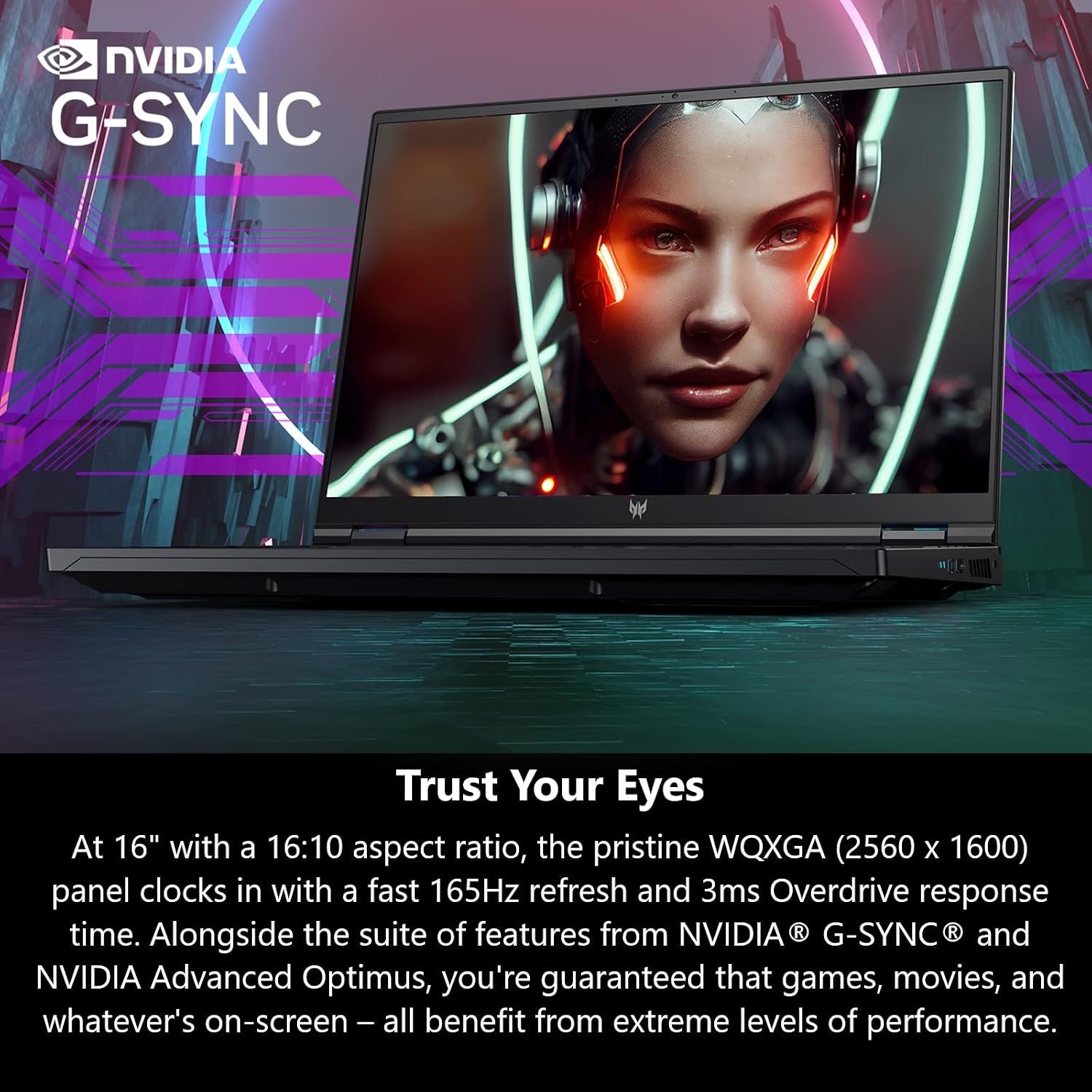 Acer Predator Helios 16 Gaming Laptop | 13th Gen Intel Core i7-13700HX | NVIDIA GeForce RTX 4060 | 16' 2560 x 1600 165Hz G-SYNC Display | 16GB DDR5 | 1TB Gen 4 SSD | Killer Wi-Fi 6E | PH16-71-74UU