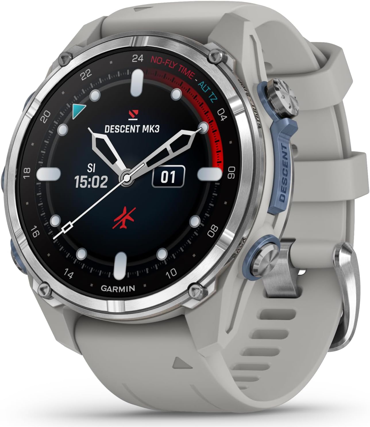 Garmin Descent Mk3 & Mk3i 51 mm & 43 mm, Titanium Dive Computer +Extra-Long Strap | Up to 25 Days Battery Life, AMOLED Display, Multi-Band GPS Smartwatch & Gift Bundle (010-02753-03)