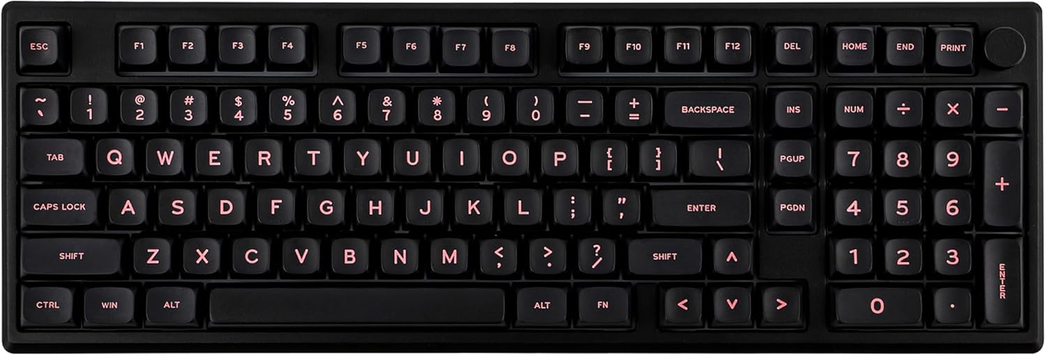 EPOMAKER Galaxy100 QMK/VIA Wireless Gaming Keyboard, Aluminum Shell, BT/2.4Ghz/USB-C, Pre-Lubed Hot-Swappable Linear Switches, NKRO, RGB Backlit (Black, Wisteria Linear Switch)