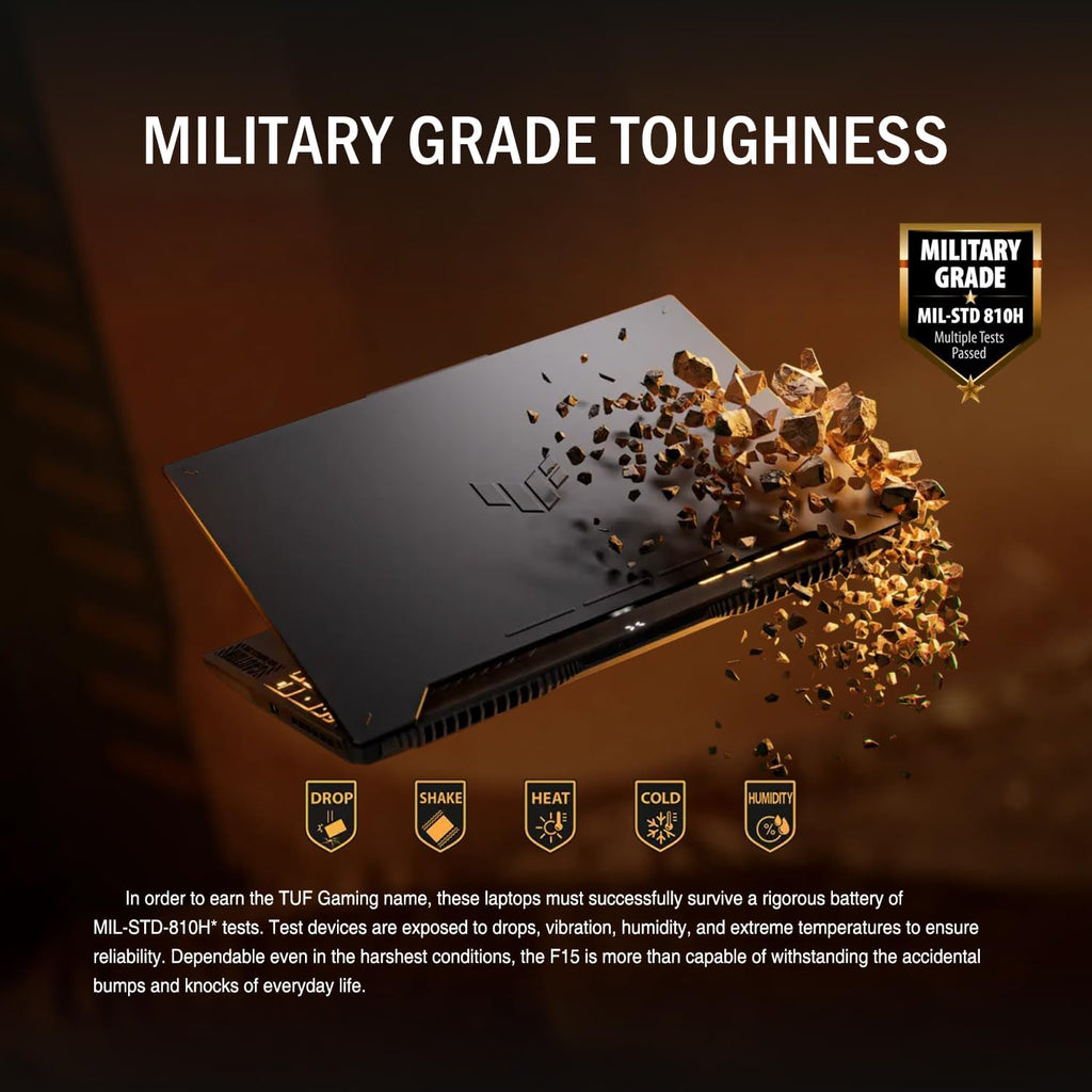 ASUS TUF 15.6 i7 RTX 4070 Premium Gaming Laptop, 15.6' FHD 1920 * 1080 144Hz, Intel i7-13620H (Beats Intel i9-12900), NVIDIA GeForce RTX 4070, 32GB DDR5, 1TB SSD, RGB Backlit Keyboard, Windows 11 Pro
