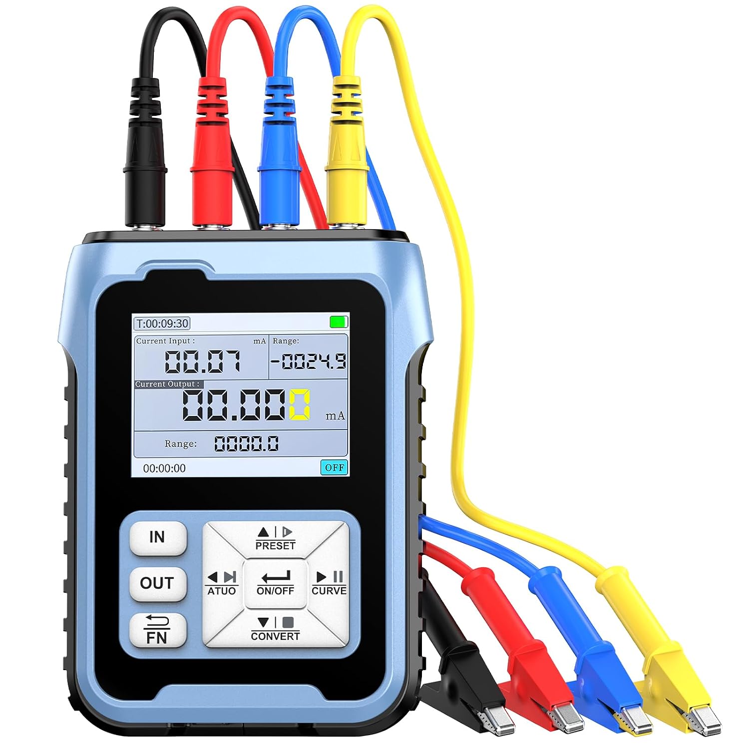 Riiai SG004A 4-20ma 0-24V Signal Generator, Programmable Current Voltage Generator, Resistance Millivolt Thermocouple Tester, Real-time Curve, 3000mAh USB Rechargeable, for PLC Simulator